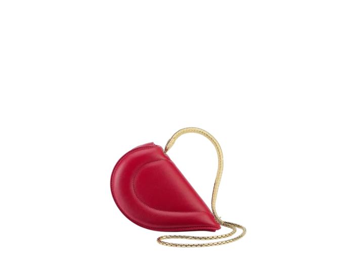 Bolso mini con asa superior Serpenti Cuoricino