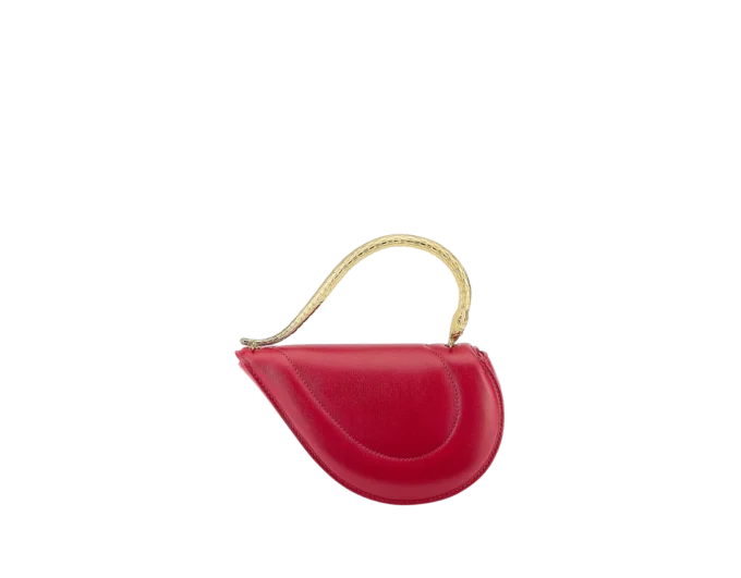 Bolso mini con asa superior Serpenti Cuoricino