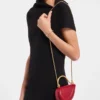 Bolso mini con asa superior Serpenti Cuoricino
