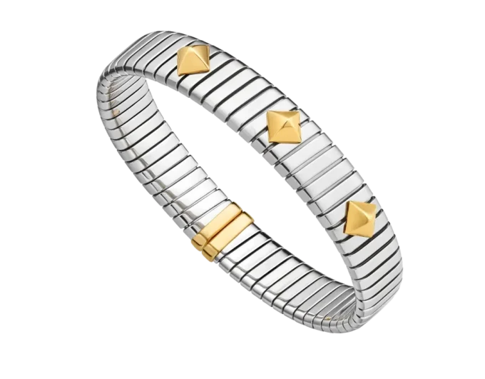 Pulsera Tubogas de oro y acero de Bvlgari