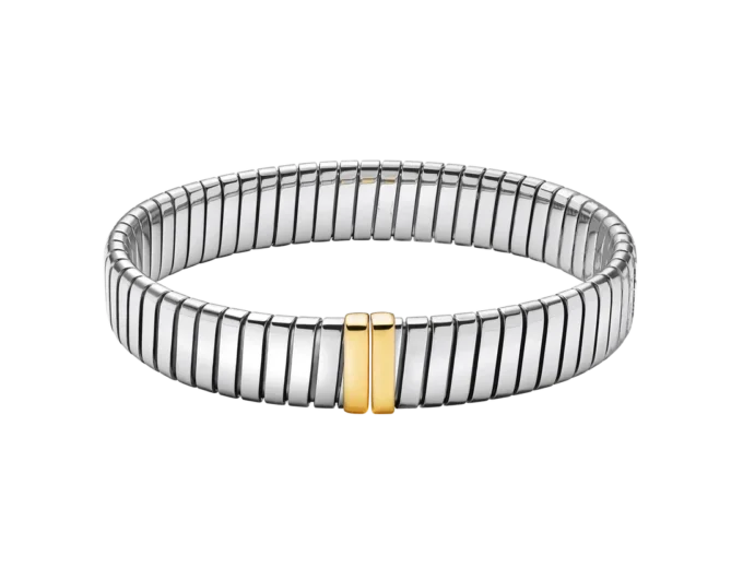 Pulsera Tubogas de oro y acero de Bvlgari